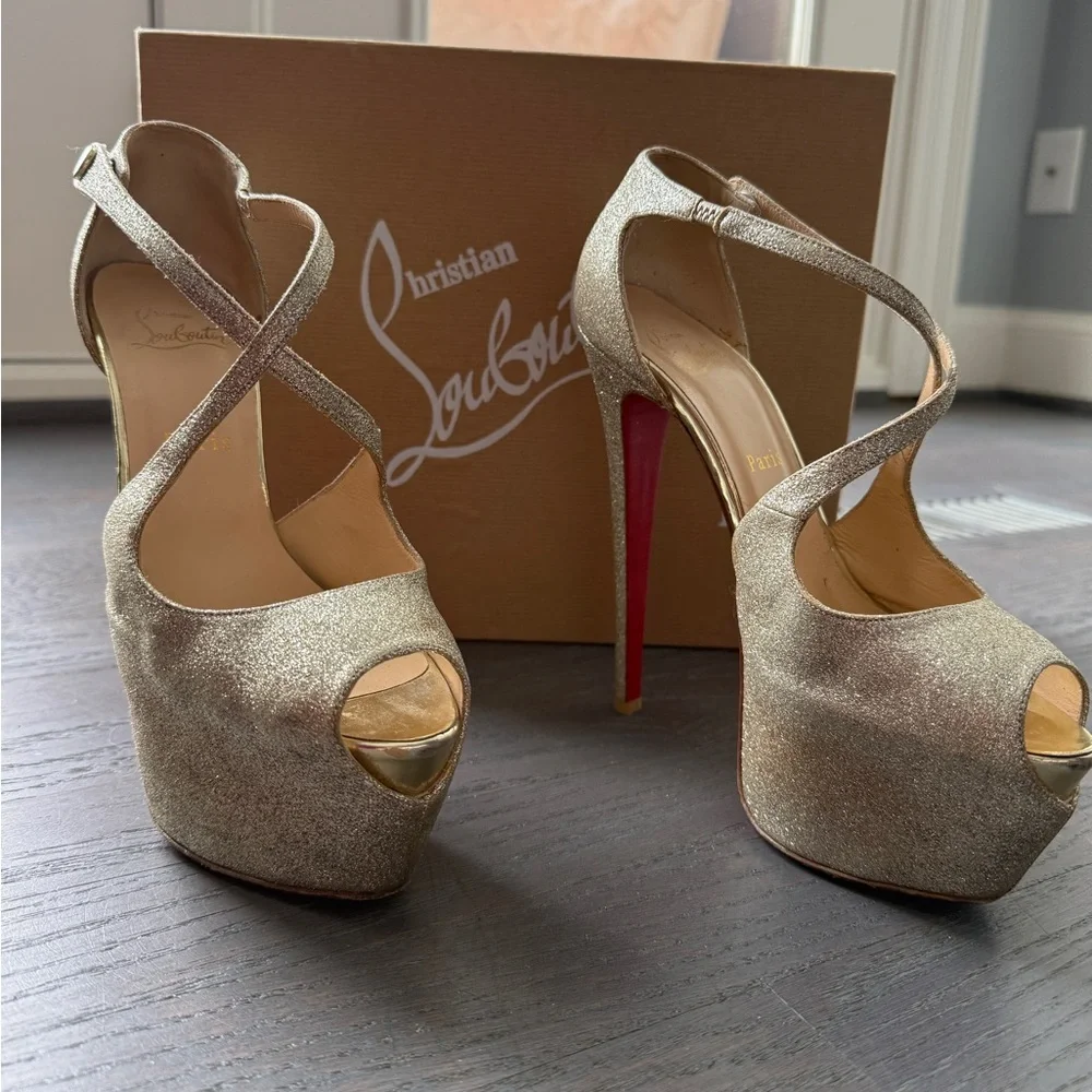 Christian Louboutin Exagona 160 Glitter Heel
